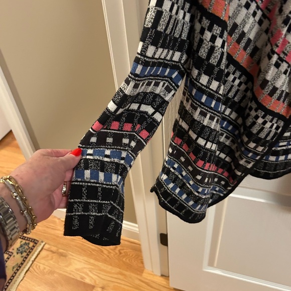 NIC+ZOE Women's Checkered Open Front Blazer - Picture 3 of 5